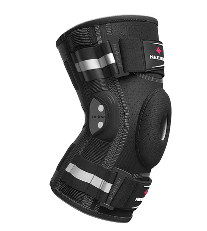 Hinged Knee Brace with Side Stabilizers for Pain Relief and Joint Support