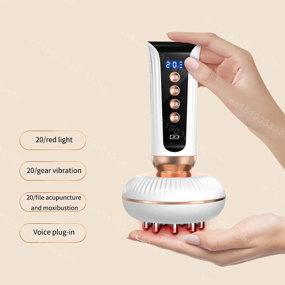 Red Light Heated Body Shaping Massage Brush With EMS And Guasha Therapy 6