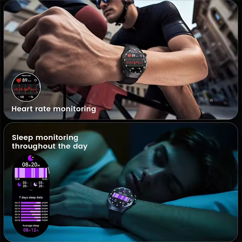 Smart Watch For Men AMOLED Display GPS Fitness Tracker With Bluetooth Calling 5