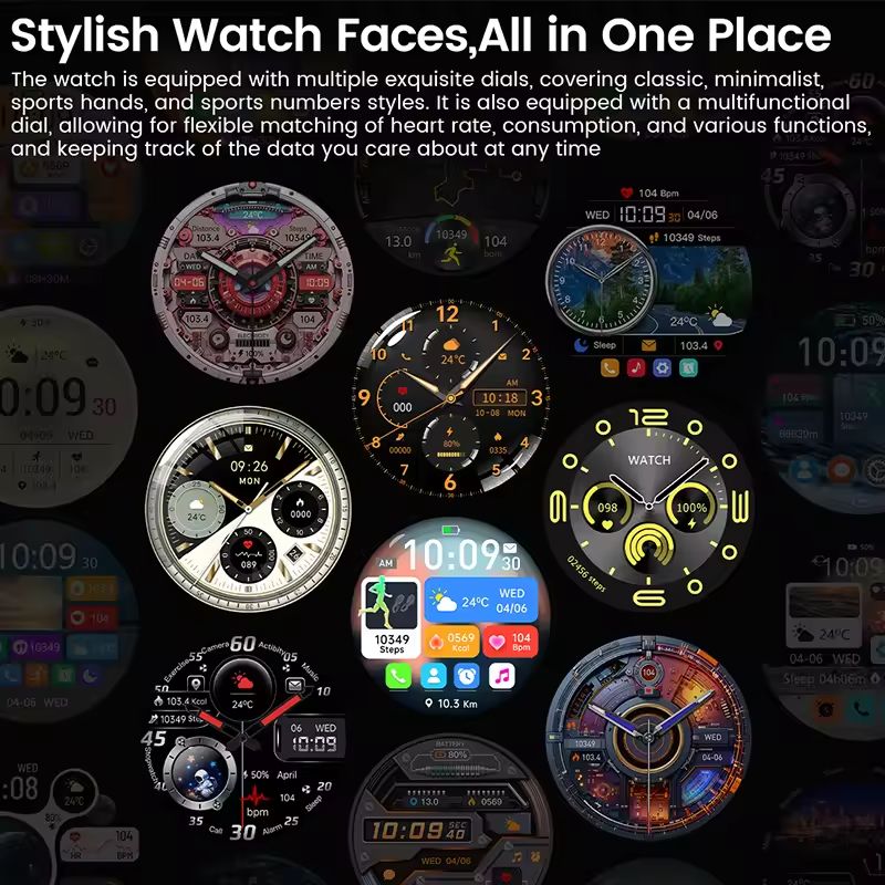 Smart Watch For Men AMOLED Display GPS Fitness Tracker With Bluetooth Calling 3