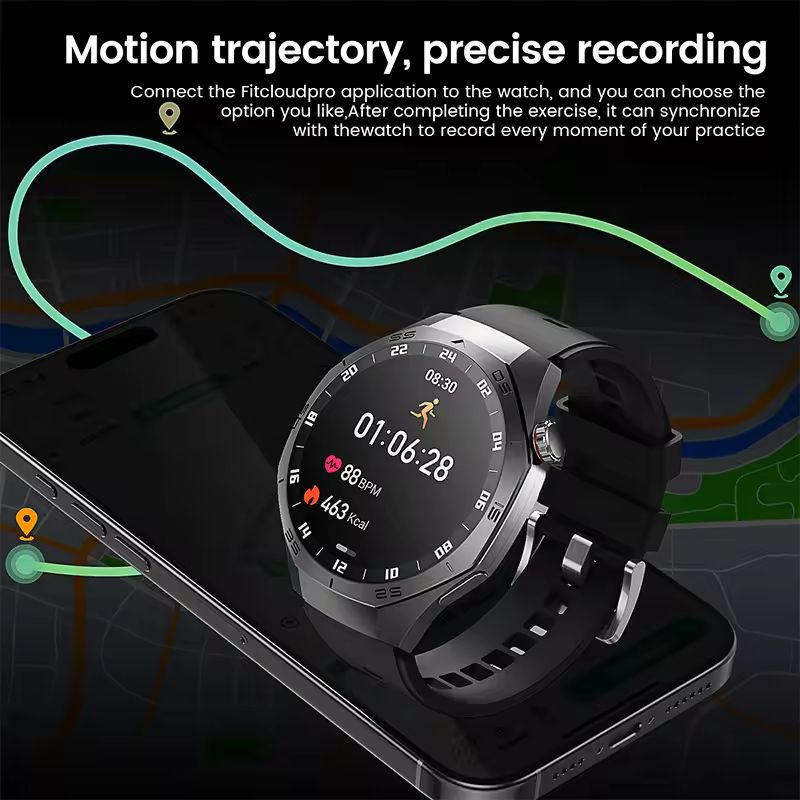 Smart Watch For Men AMOLED Display GPS Fitness Tracker With Bluetooth Calling 4