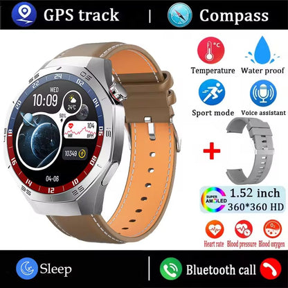 Smart Watch For Men AMOLED Display GPS Fitness Tracker With Bluetooth Calling 9