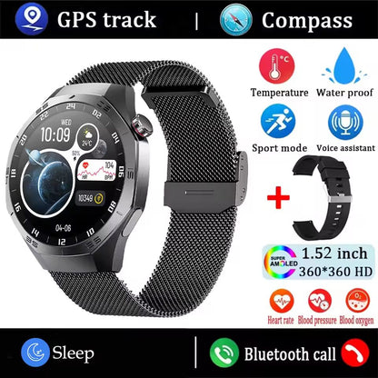 Smart Watch For Men AMOLED Display GPS Fitness Tracker With Bluetooth Calling 10
