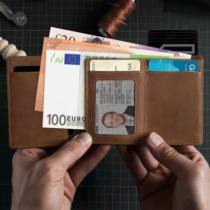 Mens RFID Wallet Slim Trifold With Coin Pocket And Card Holder 5