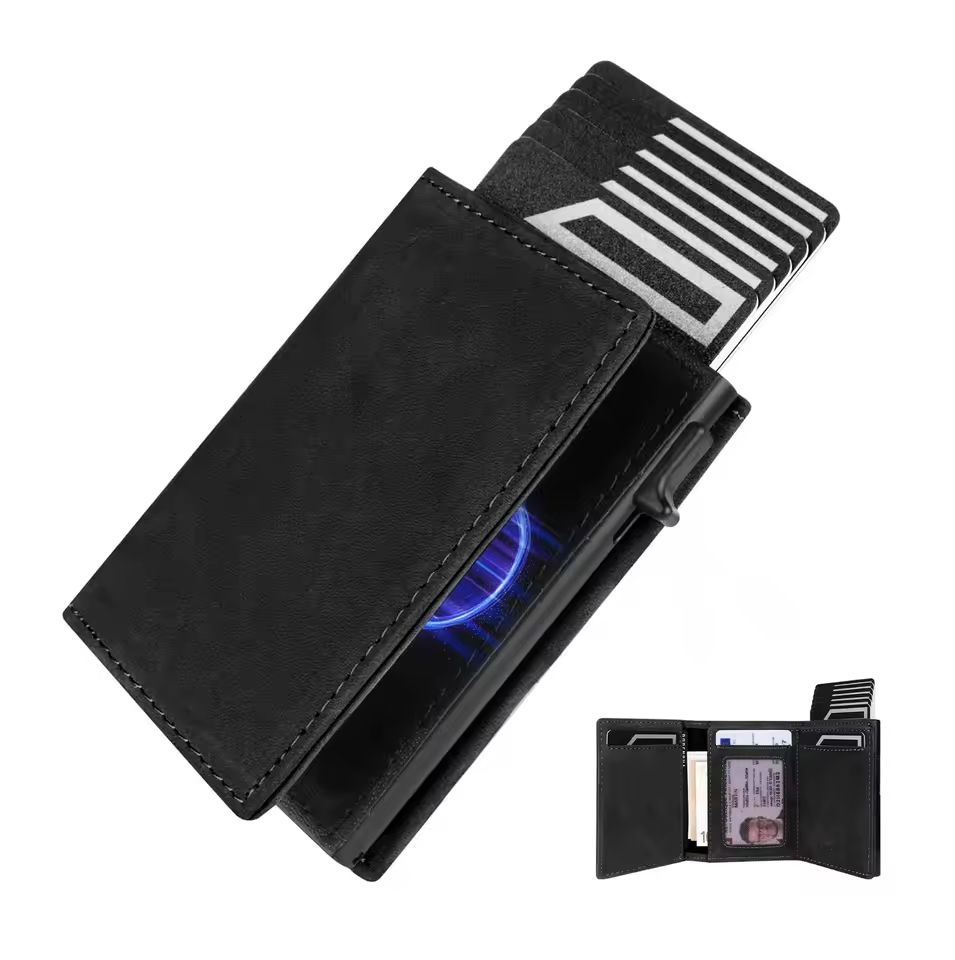 Mens RFID Wallet Slim Trifold With Coin Pocket And Card Holder 7