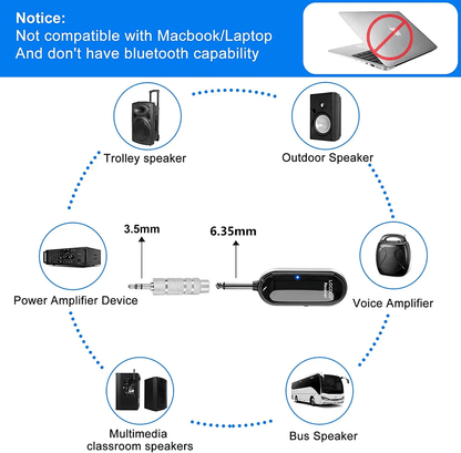 Wireless Microphone Headset UHF 2 In 1 Mic With Handheld Option And LED Display 4