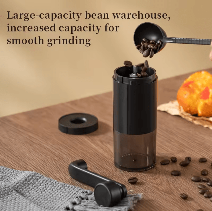 Manual Coffee Grinder Portable Hand Crank With Adjustable Bean Settings 2