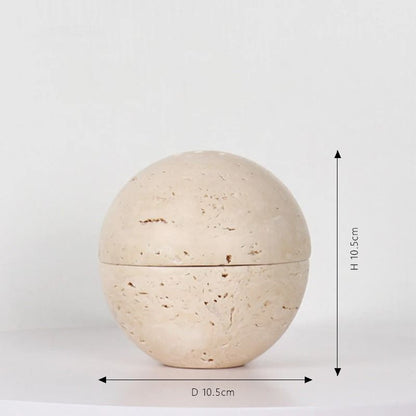 Travertine Sphere Incense Burner For Home And Meditation 4