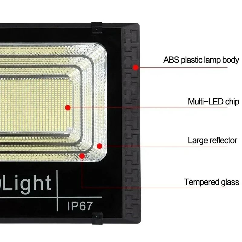 Jvee 30W Solar Flood Light With 1000mAh Battery And Remote For Outdoor Use 5