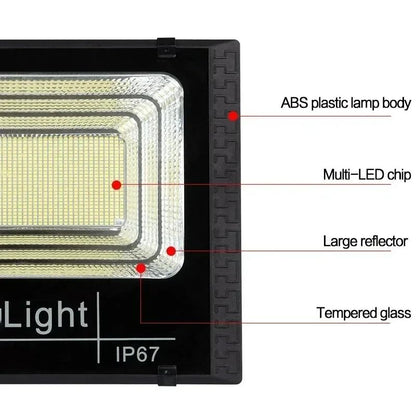 Jvee 30W Solar Flood Light With 1000mAh Battery And Remote For Outdoor Use 5
