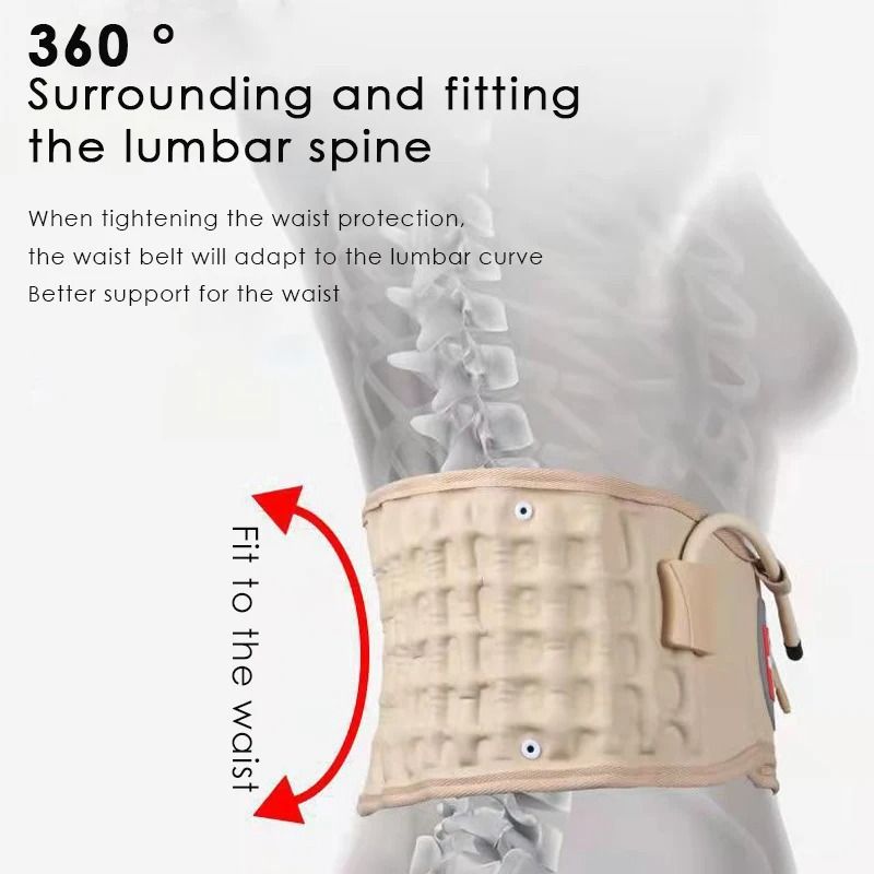 Inflatable Lumbar Traction Waist Brace Belt For Spine Support 2