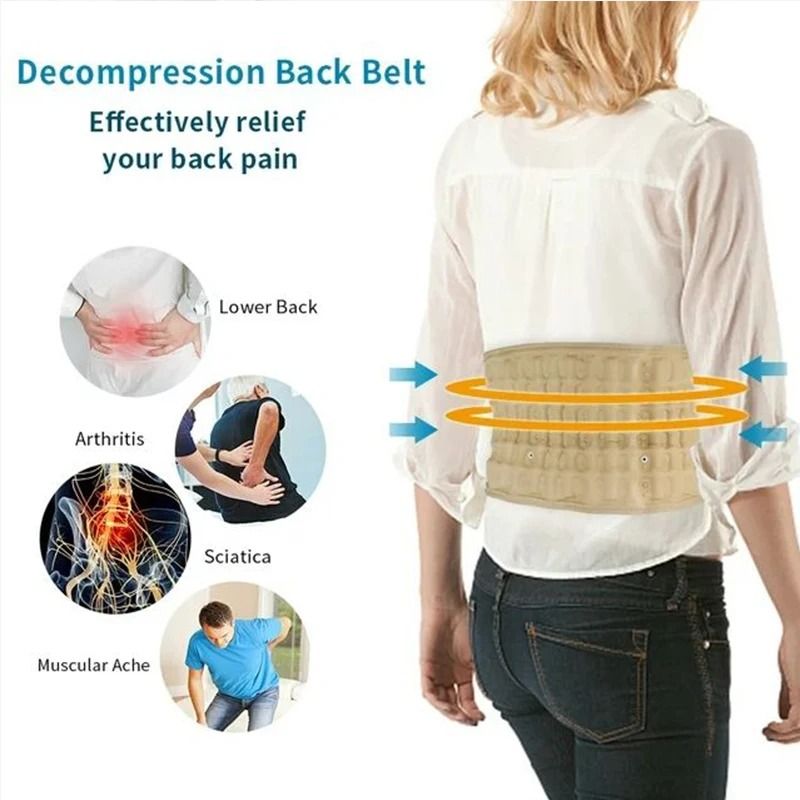Inflatable Lumbar Traction Waist Brace Belt For Spine Support 4