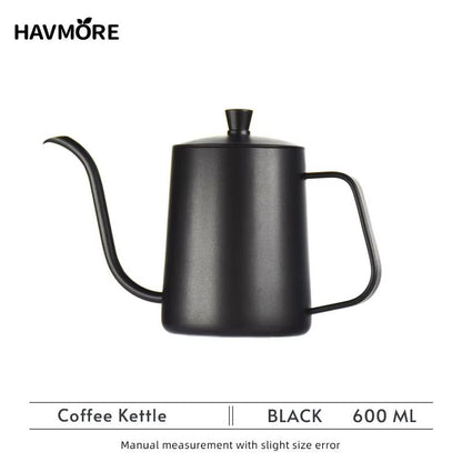 Premium 304 Stainless Steel Gooseneck Coffee Kettle  600ml Barista Espresso Pour Over Teapot 6