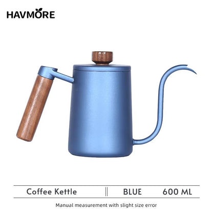 Premium 304 Stainless Steel Gooseneck Coffee Kettle  600ml Barista Espresso Pour Over Teapot 7