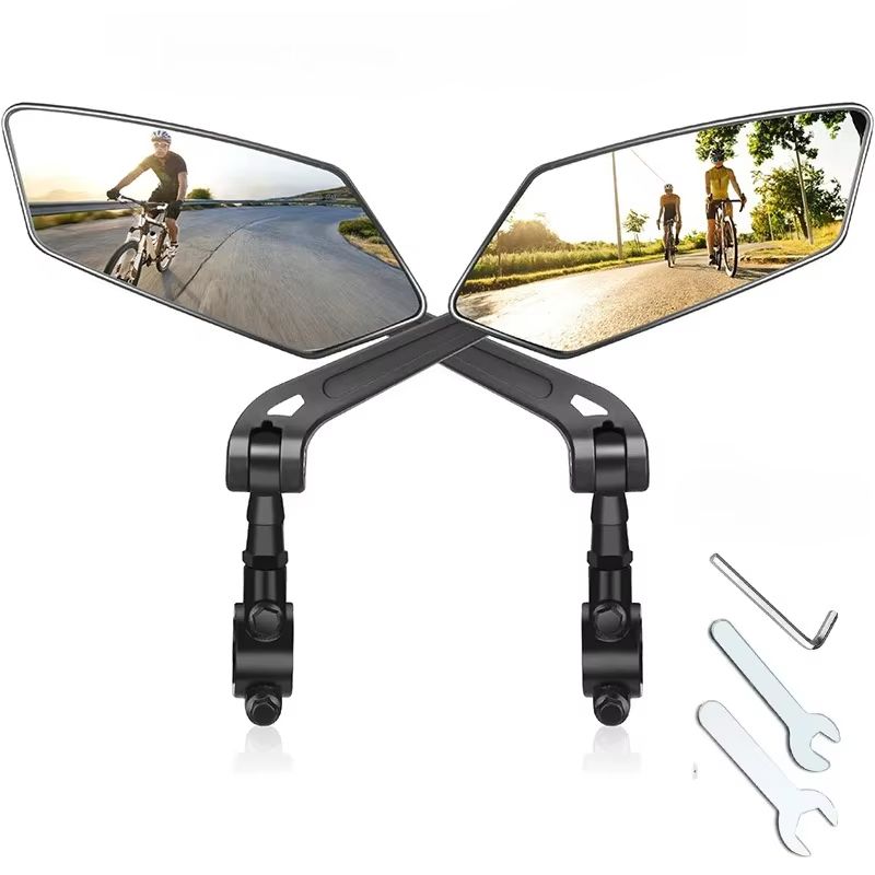Bike Rearview Mirror Adjustable Handlebar WideAngle Safety Mirror 9