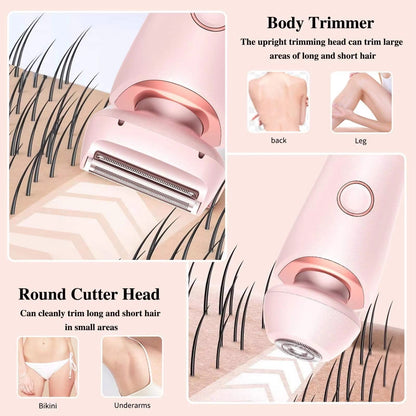 2in1 Electric Razor For Women  Waterproof Bikini Trimmer  Face Shaver 2