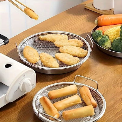 Stainless Steel Mesh Filter Basket  Reusable Strainer For Frying Grilling And Washing Produce 3