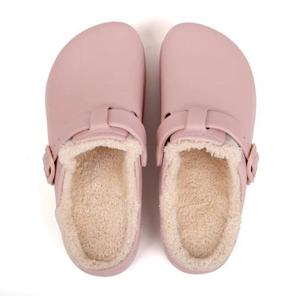 Womens Winter Fur Slippers  Waterproof AntiSlip Plush Lined House  Garden Shoes 2