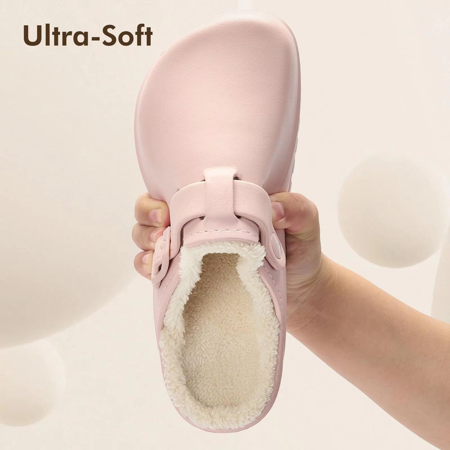 Womens Winter Fur Slippers  Waterproof AntiSlip Plush Lined House  Garden Shoes 3