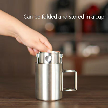 304 Stainless Steel Coffee Filter Cup  Portable Hanging Ear FilterFree Funnel For Hand Brewing 2
