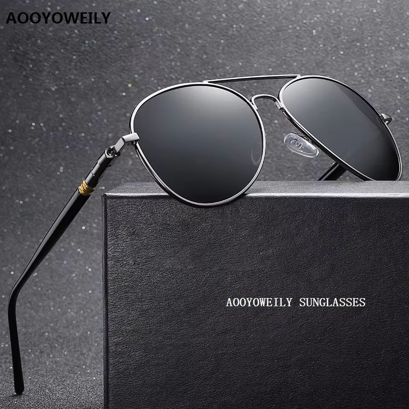 Luxury Polarized Sunglasses for Men – Vintage Pilot UV400 Driving Glasses