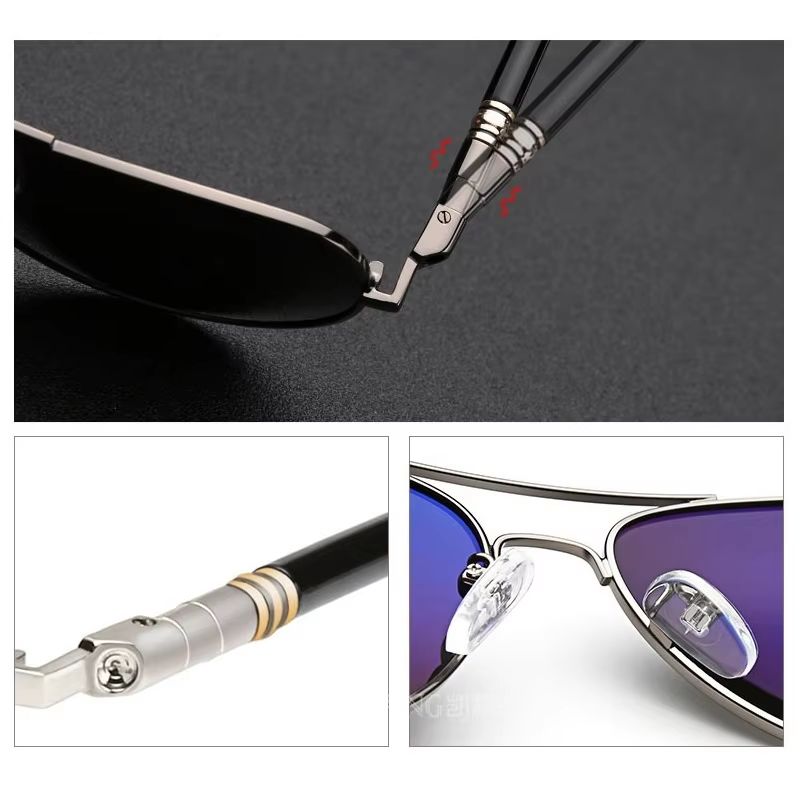 Luxury Polarized Sunglasses For Men  Vintage Pilot UV400 Driving Glasses 3