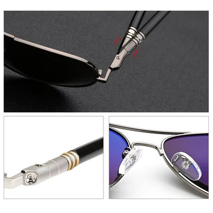 Luxury Polarized Sunglasses For Men  Vintage Pilot UV400 Driving Glasses 3