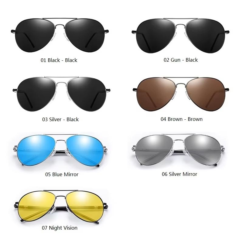 Luxury Polarized Sunglasses For Men  Vintage Pilot UV400 Driving Glasses 4
