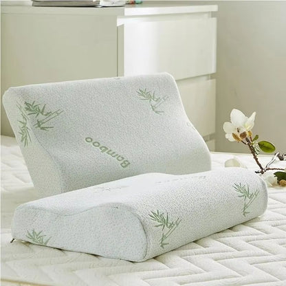 Bamboo Fiber Memory Foam Pillow  Orthopedic Neck Support  Pressure Relief 6