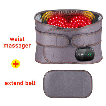 Electric Heating Waist Massager Belt  Vibration Hot Compress  Adjustable Back Support 10