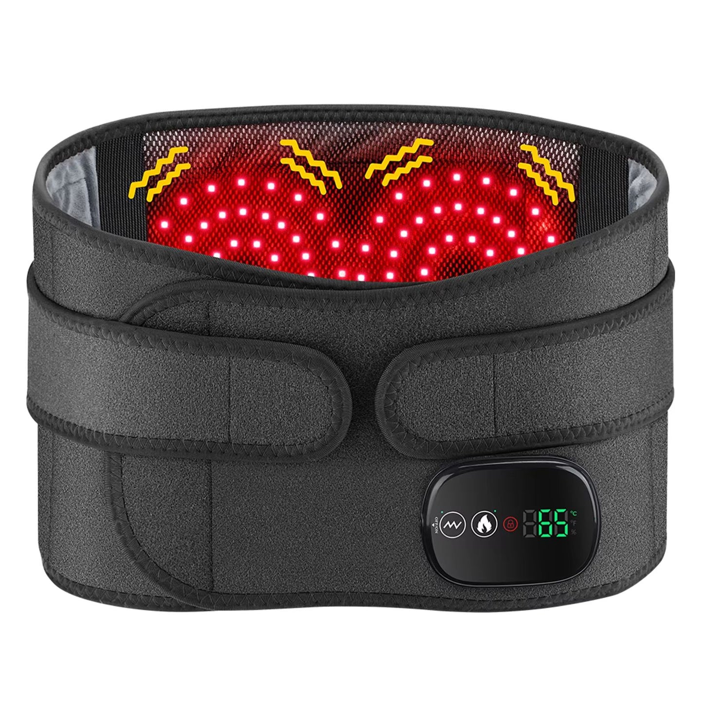 Electric Heating Waist Massager Belt  Vibration Hot Compress  Adjustable Back Support 11