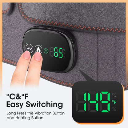 Electric Heating Waist Massager Belt  Vibration Hot Compress  Adjustable Back Support 4