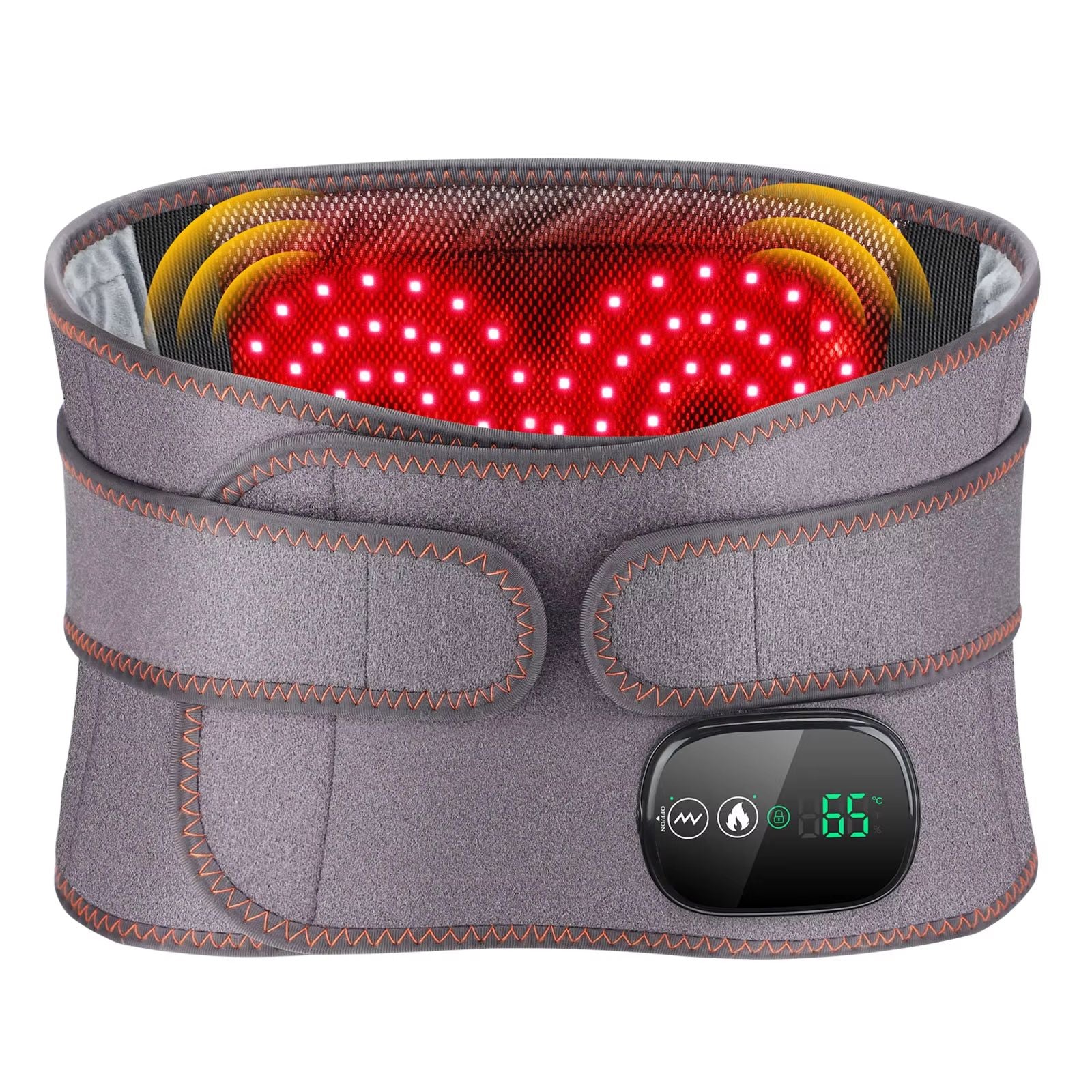 Electric Heating Waist Massager Belt  Vibration Hot Compress  Adjustable Back Support 6