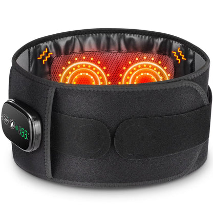 Electric Heating Waist Massager Belt  Vibration Hot Compress  Adjustable Back Support 7