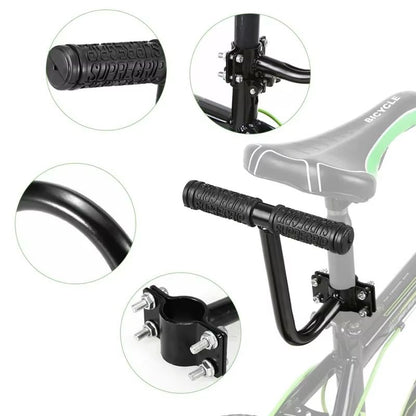 Bike Child Seat With Backrest  PU Leather Bicycle Rear Rack Cushion For Kids 3