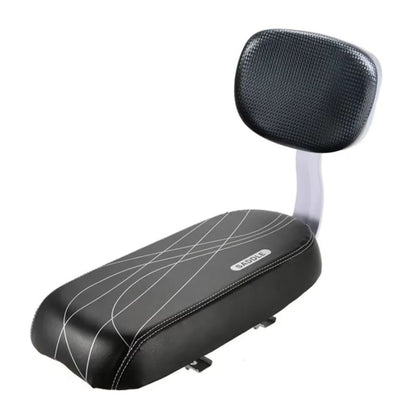 Bike Child Seat With Backrest  PU Leather Bicycle Rear Rack Cushion For Kids 6