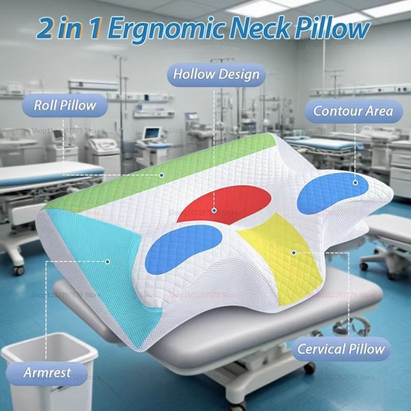 Memory Foam Cervical Pillow  Orthopedic Neck Support For Side  Back Sleepers 2