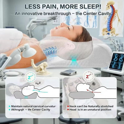 Memory Foam Cervical Pillow  Orthopedic Neck Support For Side  Back Sleepers 3