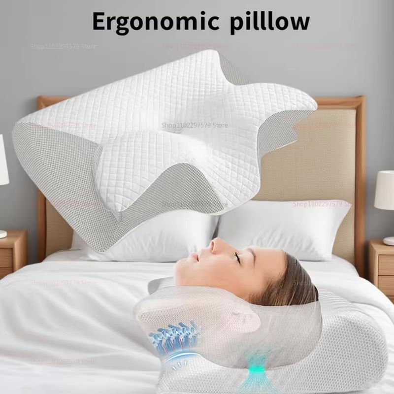 Memory Foam Cervical Pillow  Orthopedic Neck Support For Side  Back Sleepers 5