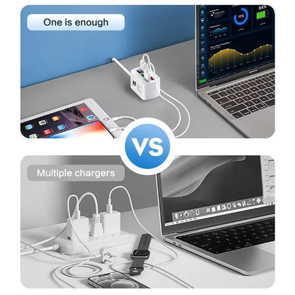 6in1 Fast USB Charger Power Strip  Desktop Charging Station With 1m Cord For Home  Office 2
