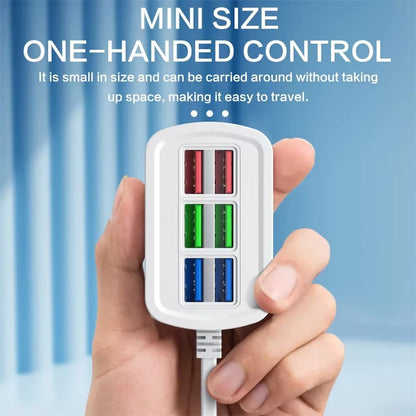 6in1 Fast USB Charger Power Strip  Desktop Charging Station With 1m Cord For Home  Office 4