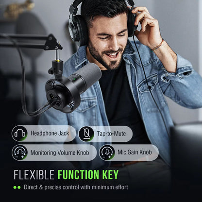FIFINE K688 USBXLR Dynamic Microphone  StudioQuality Recording With Shock Mount  Touch Mute 3