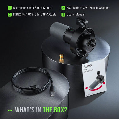 FIFINE K688 USBXLR Dynamic Microphone  StudioQuality Recording With Shock Mount  Touch Mute 5