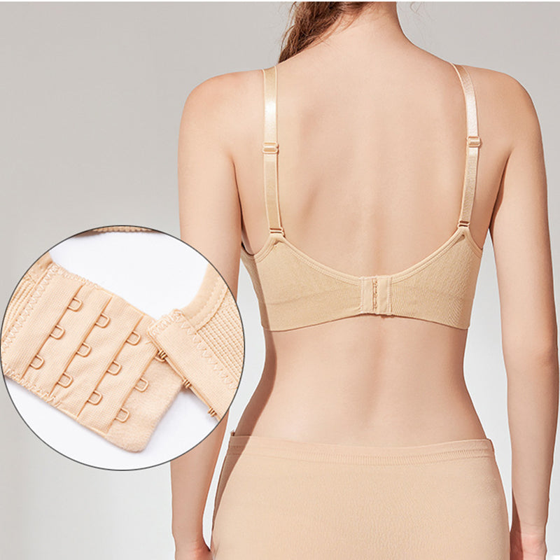 Seamless Nursing Bra Breathable Maternity Bra With Single Handed Front Buckle Push Up Womens Breast 2