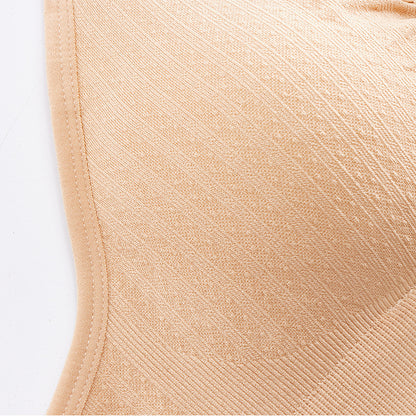 Seamless Nursing Bra Breathable Maternity Bra With Single Handed Front Buckle Push Up Womens Breast 3