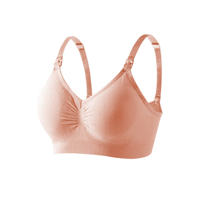 Seamless Nursing Bra Breathable Maternity Bra With Single Handed Front Buckle Push Up Womens Breast 9