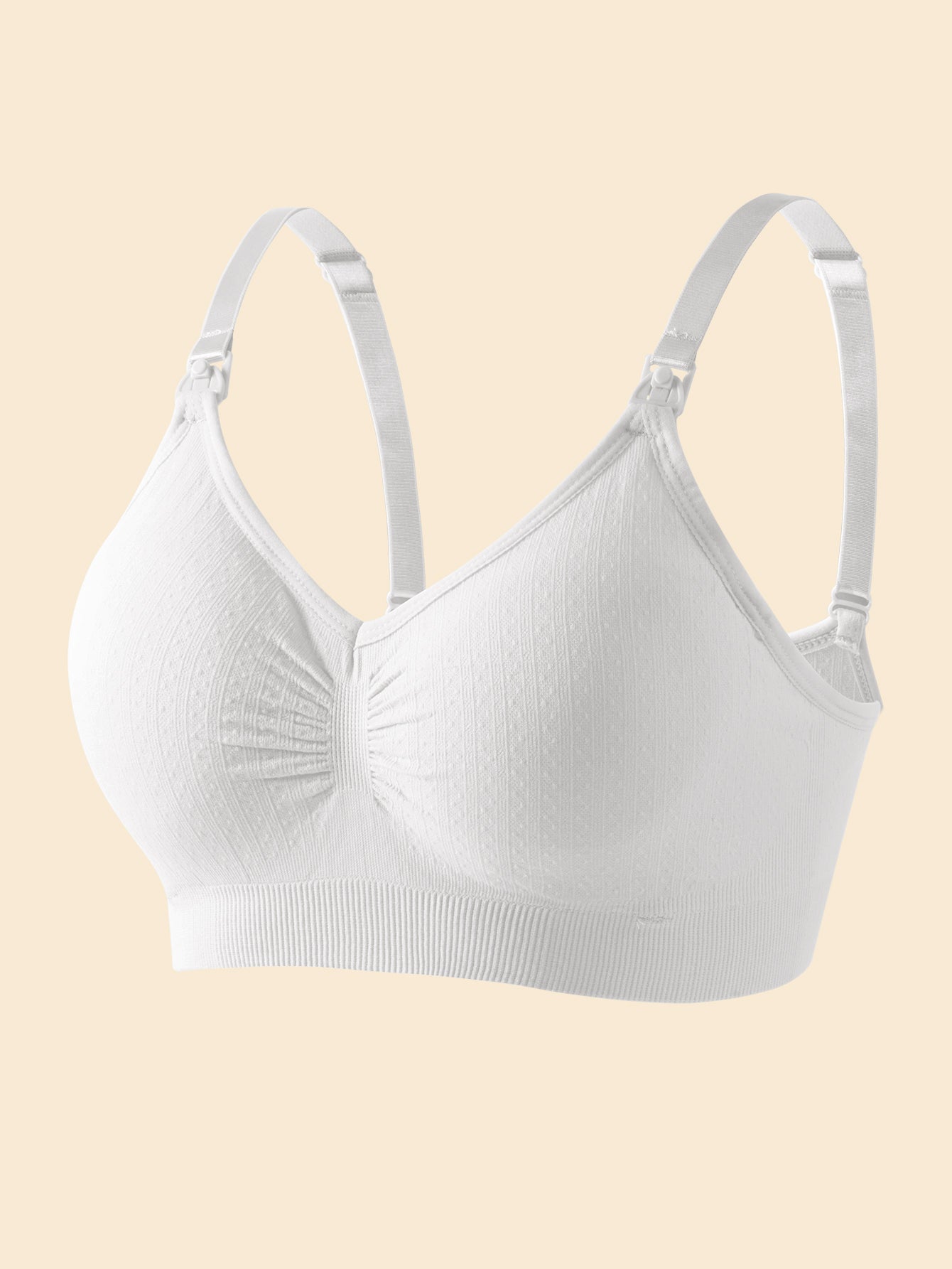 Seamless Nursing Bra Breathable Maternity Bra With Single Handed Front Buckle Push Up Womens Breast 10