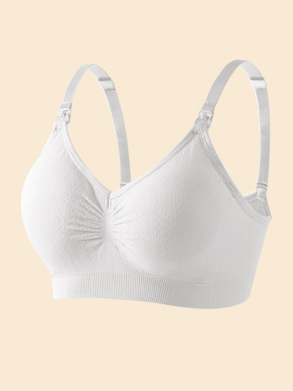 Seamless Nursing Bra Breathable Maternity Bra With Single Handed Front Buckle Push Up Womens Breast 10