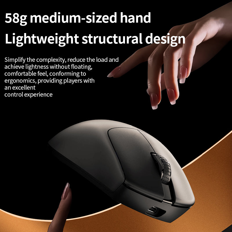 Wireless Gaming Mouse X1, Bluetooth 5.0 Lightweight, 1000Hz Polling Rate, 6400 DPI 6 Level Adjustment