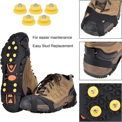Durable Steel Studs Crampons Snow Grips Cleats For Ice And Snow AntiSlip Rubber Traction Cleats Ide 2